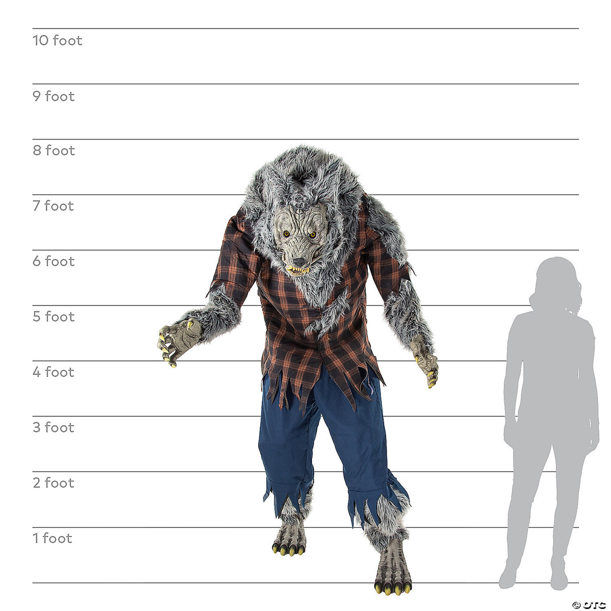 7.5' Animated Hulking Werewolf