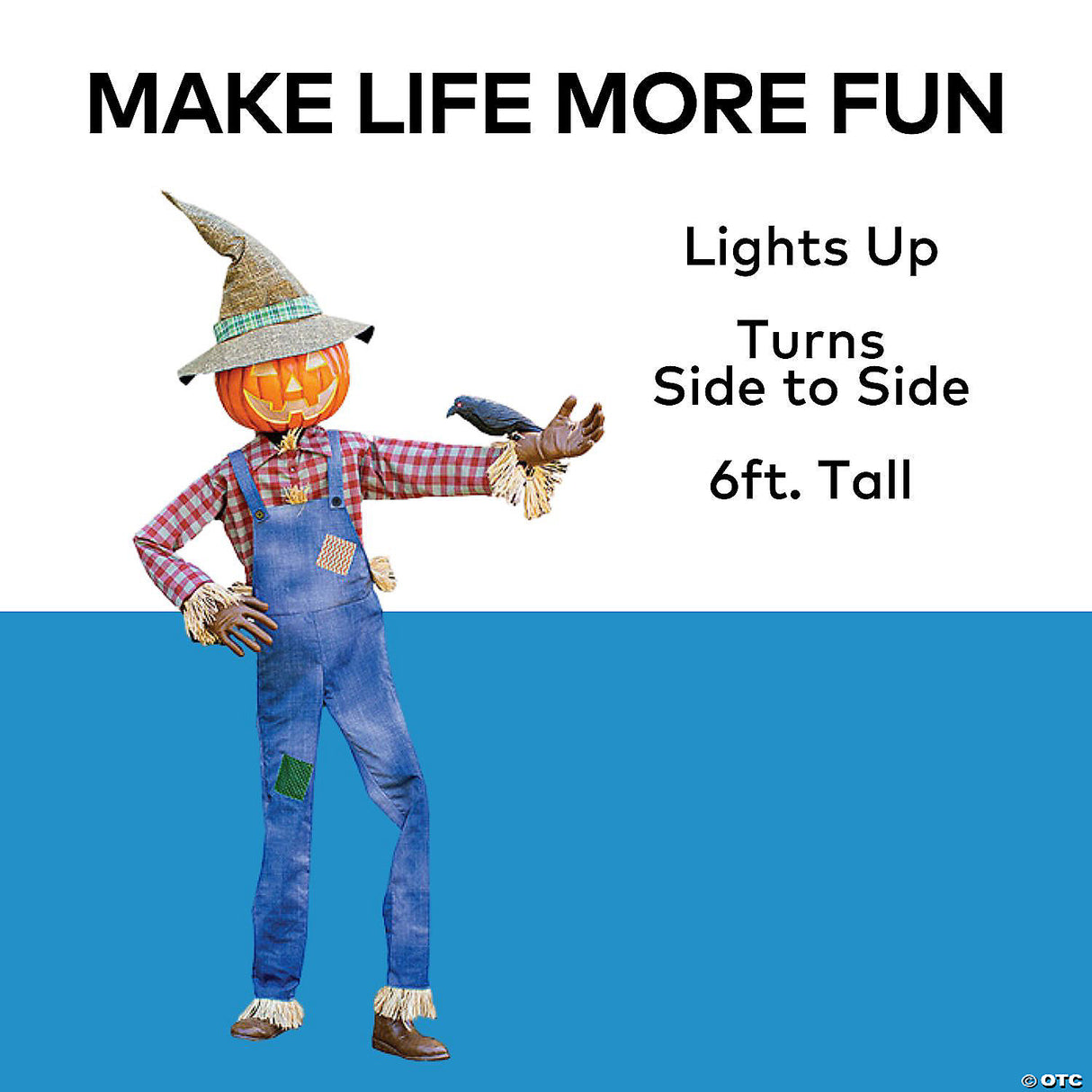 6 Ft. Animated Whimsical Scarecrow