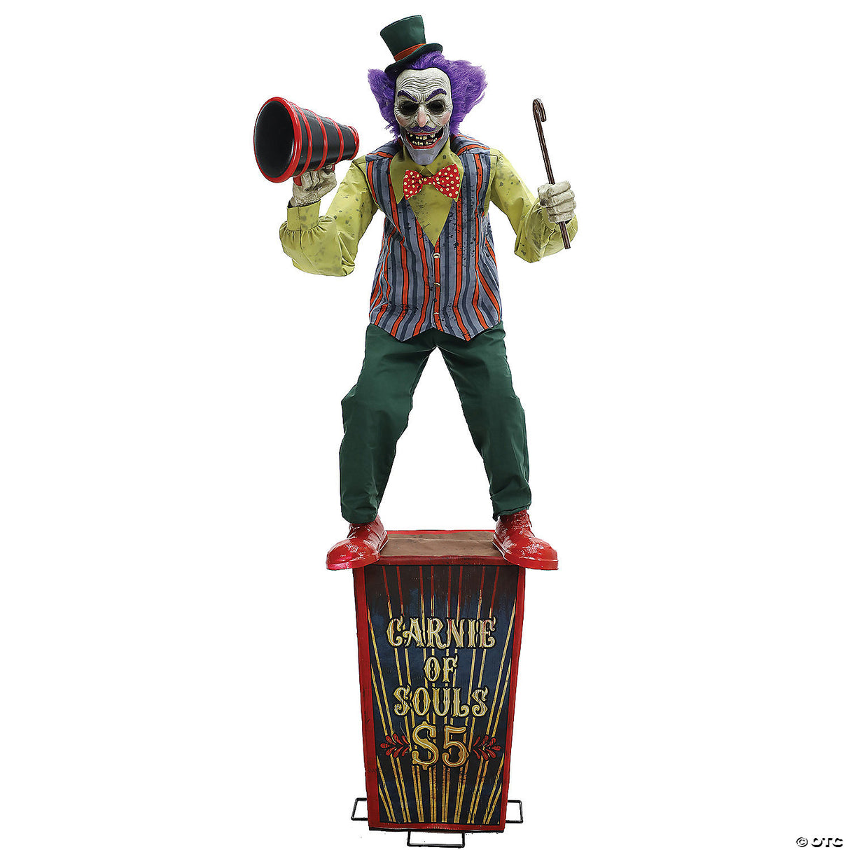 6 Ft. Animated Servo Carnival Barker Halloween Decoration