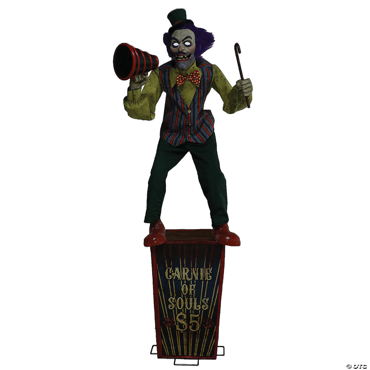 6 Ft. Animated Servo Carnival Barker Halloween Decoration