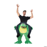 Adults Carry Me Frog Costume – Funny Ride-On Halloween Cosplay Party Outfit