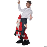 Adult Carry Me Santa Costume – Funny Christmas Ride-On Piggyback Outfit