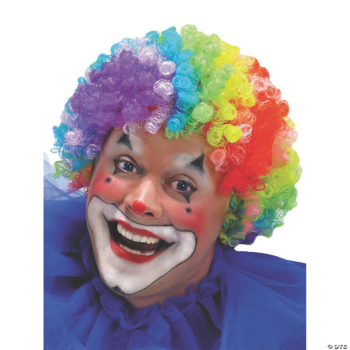 Adults Multicolor Rainbow Clown Wig