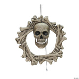 18" Bone Wreath Animated Halloween Decor