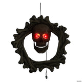 18" Bone Wreath Animated Halloween Decor