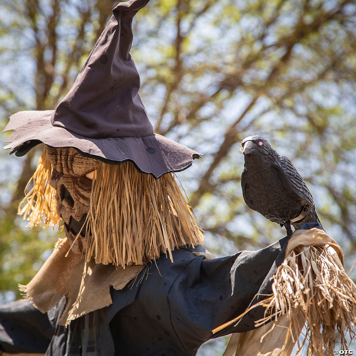 96" Staked Scarecrow Animated Halloween Prop