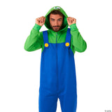 Men's Luigi™ Onesie Costume - Small 38-40 - Halloween Costume Accessory Party Dr
