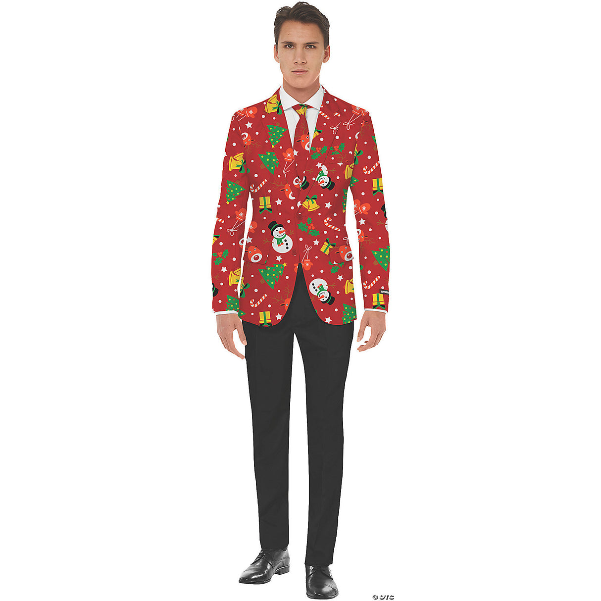 ADULT CHRISTMAS RED ICON JACKET/TIE XL