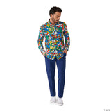 Men’s Super Mario™ Dress Shirt - Medium 40-43 - Halloween Costume Accessory Part