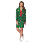 WOMEN GREEN TREE CHRISTMAS SUIT - Adult Halloween Costume Cosplay Party Outfit