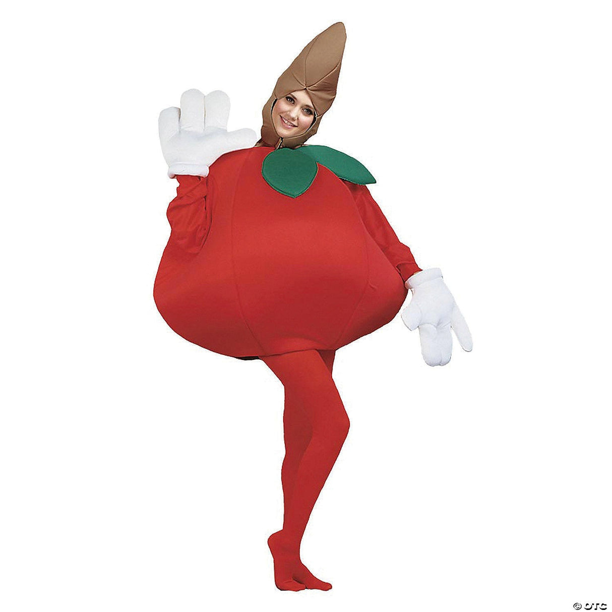 Women’s Apple Costume - Standard - Adult Halloween Costume Cosplay Party Outfit
