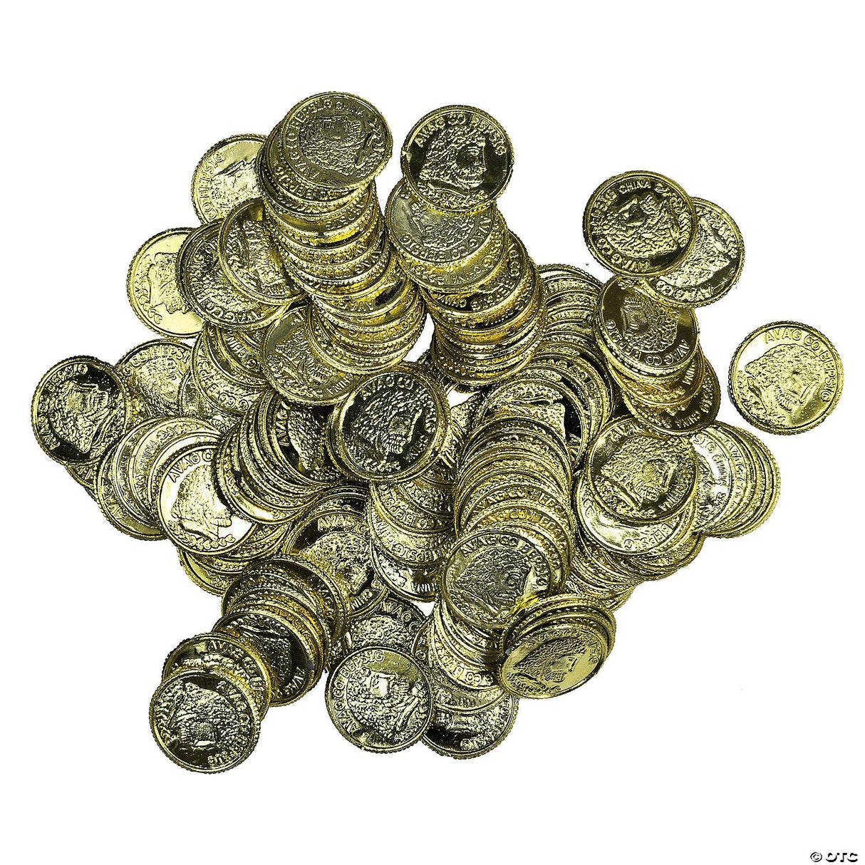Gold Doubloons Pirate Coins – Halloween Party Treasure Prop Accessory