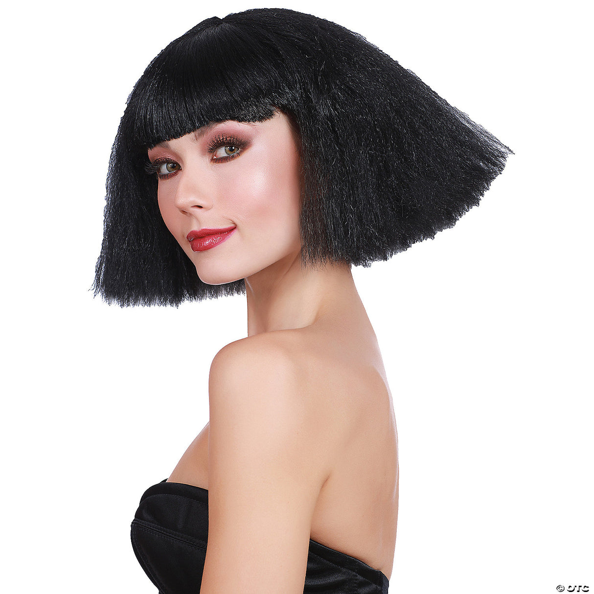 Adults Crimped Wedge Bob Wig