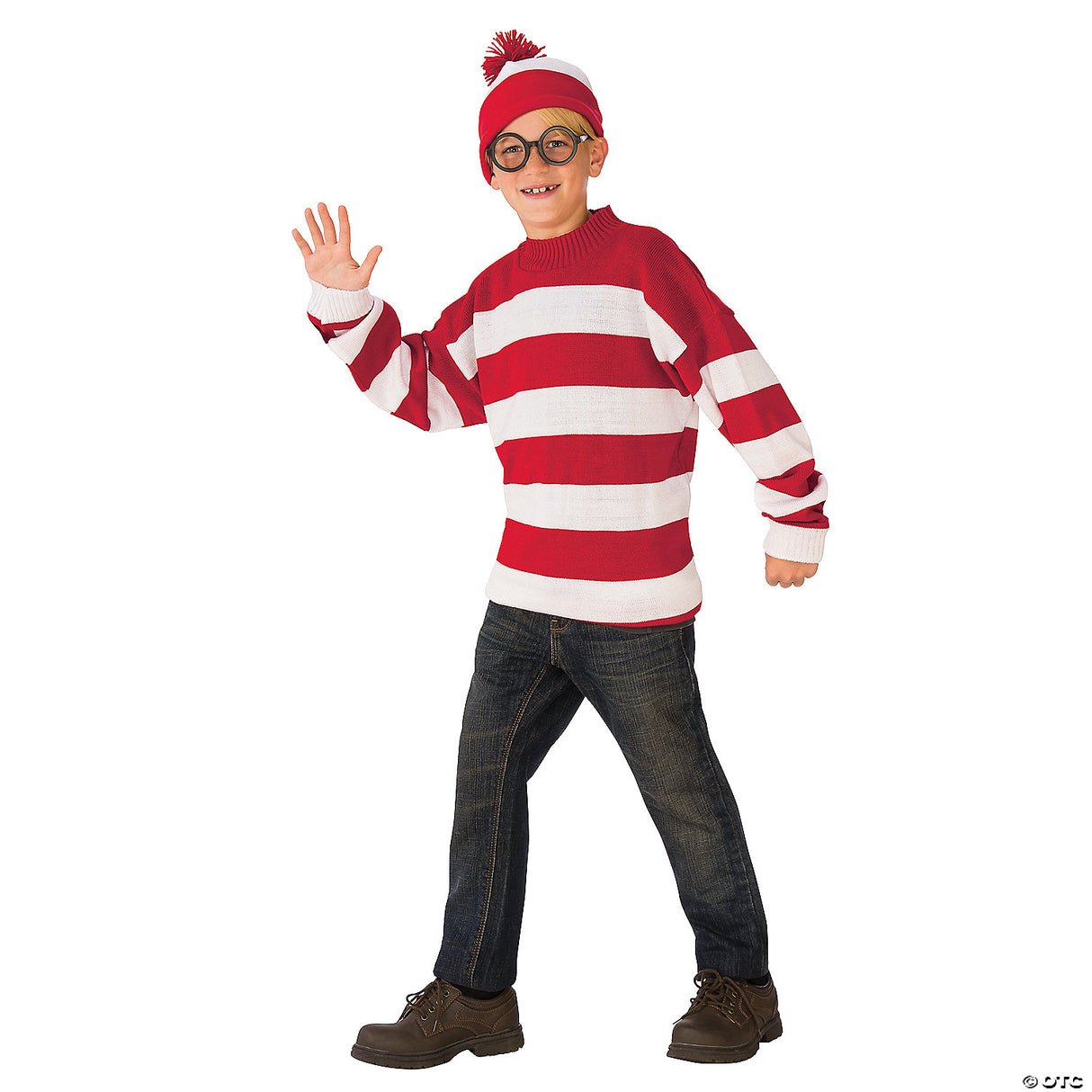 KID'S DELUXE WHERE'S WALDO COSTUME