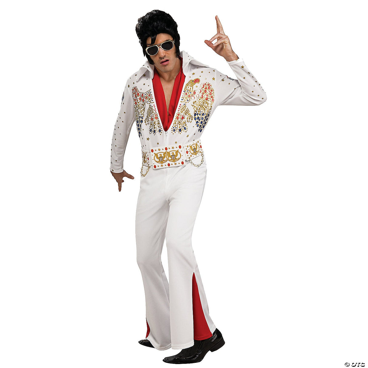 Men's Deluxe Elvis Presley Eagle Jumpsuit Costume Halloween Costume Accessory Pa