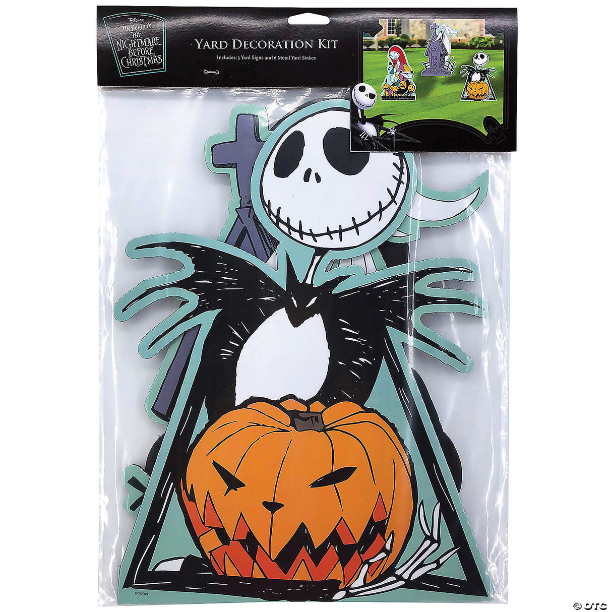 The Nightmare Before Christmas Jack, Sally & Zero Yard Sign Set