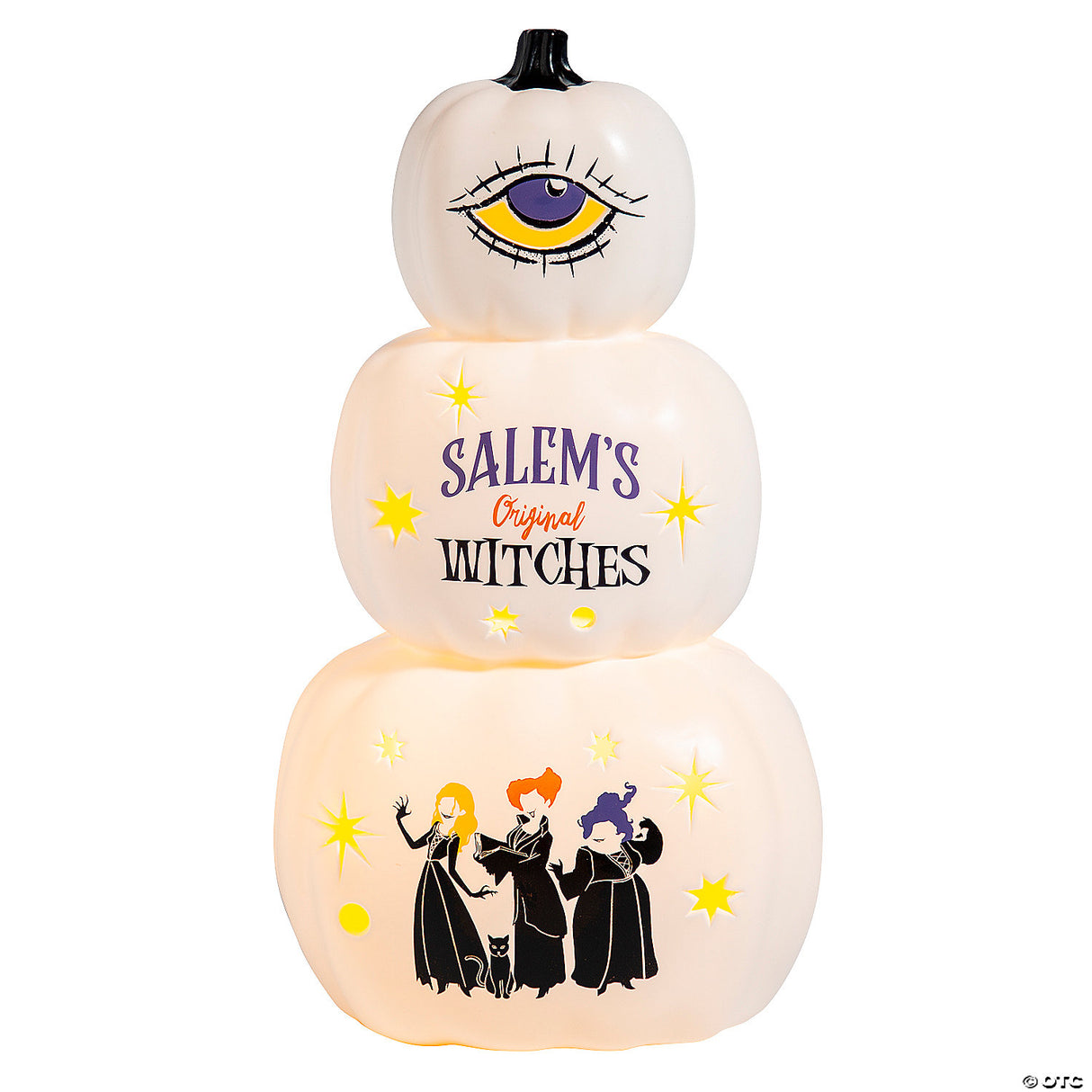 18" Hocus Pocus™ Light-up Stacked Pumpkins Tabletop Decoration