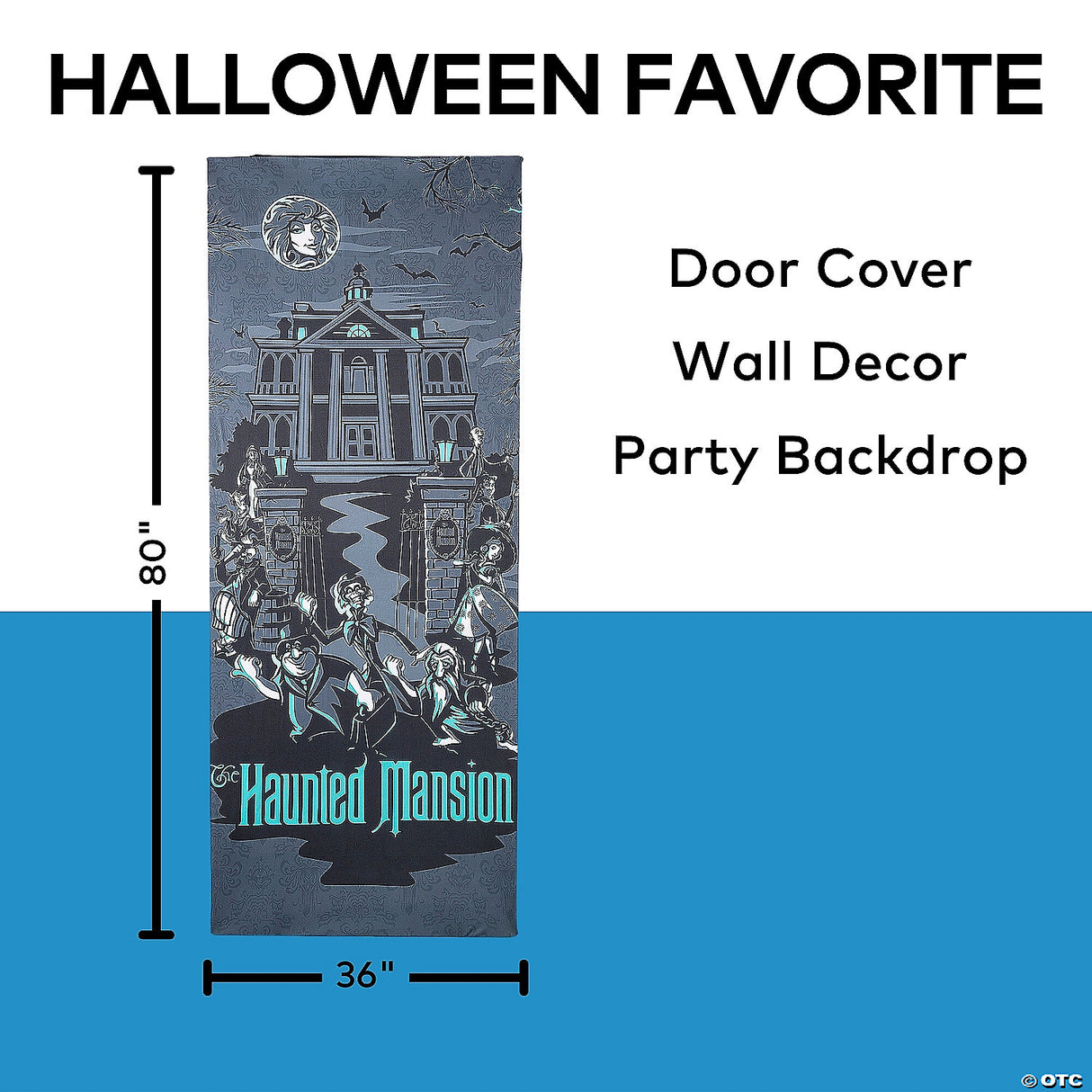 80" Disney The Haunted Mansion Halloween Door Decoration