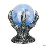 6 1/2" X 7 3/4" Light-up Mystic Crystal Ball On Hand Halloween Tabletop Decoration
