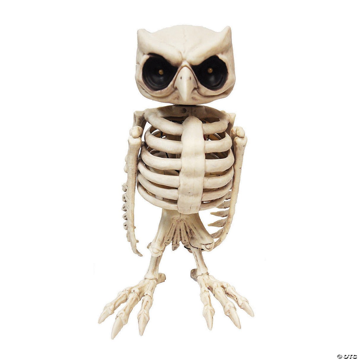 Animated Owl Skeleton Halloween Decoration