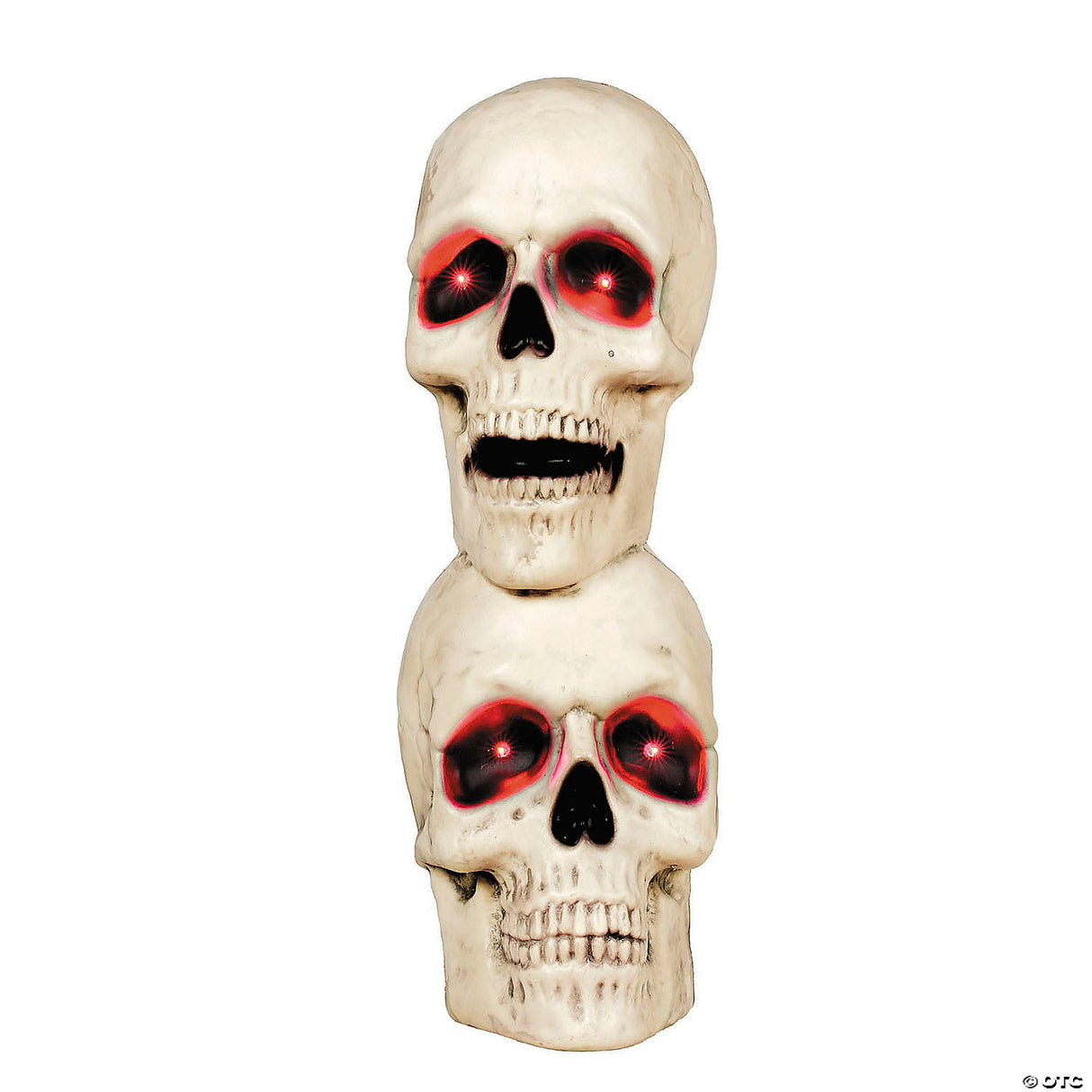 10" X 27 1/2" Creepy Bones Plastic Human Skull Stack Halloween Decoration