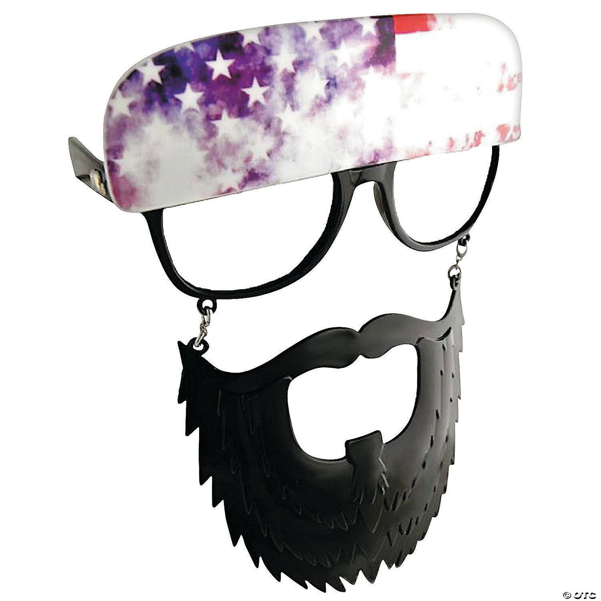 Adults Clear Sun-staches® Glasses With Black Beard