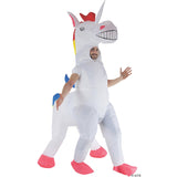 Adult Inflatable 4-Legged Unicorn Costume – Funny Fantasy Halloween Party Outfit