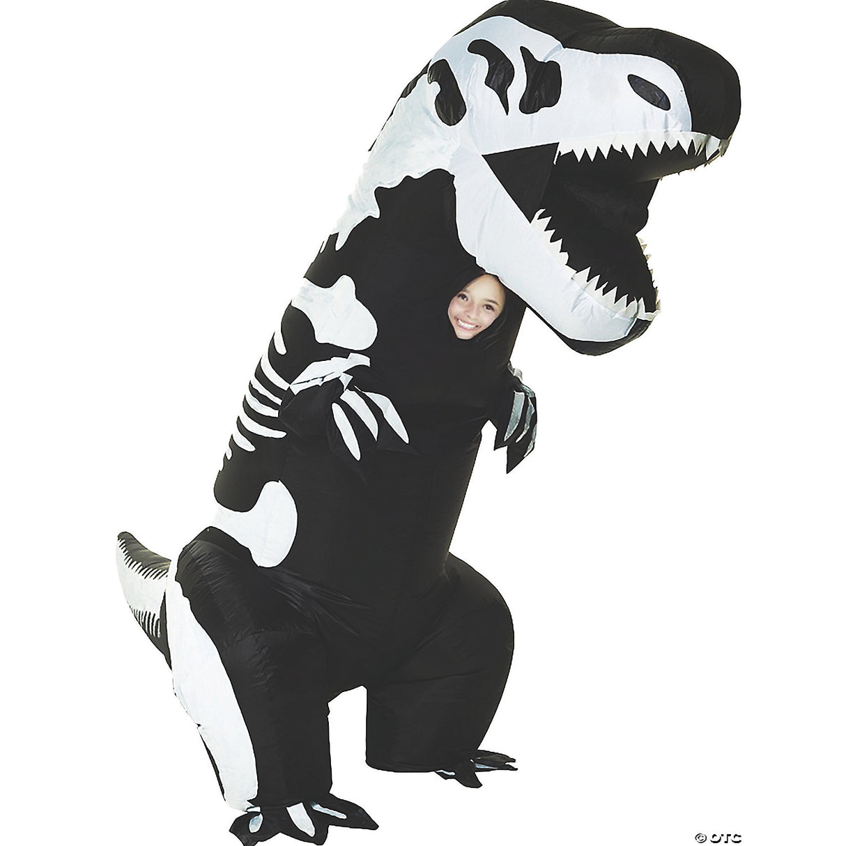 Kids Inflatable Skeleton T-rex Costume