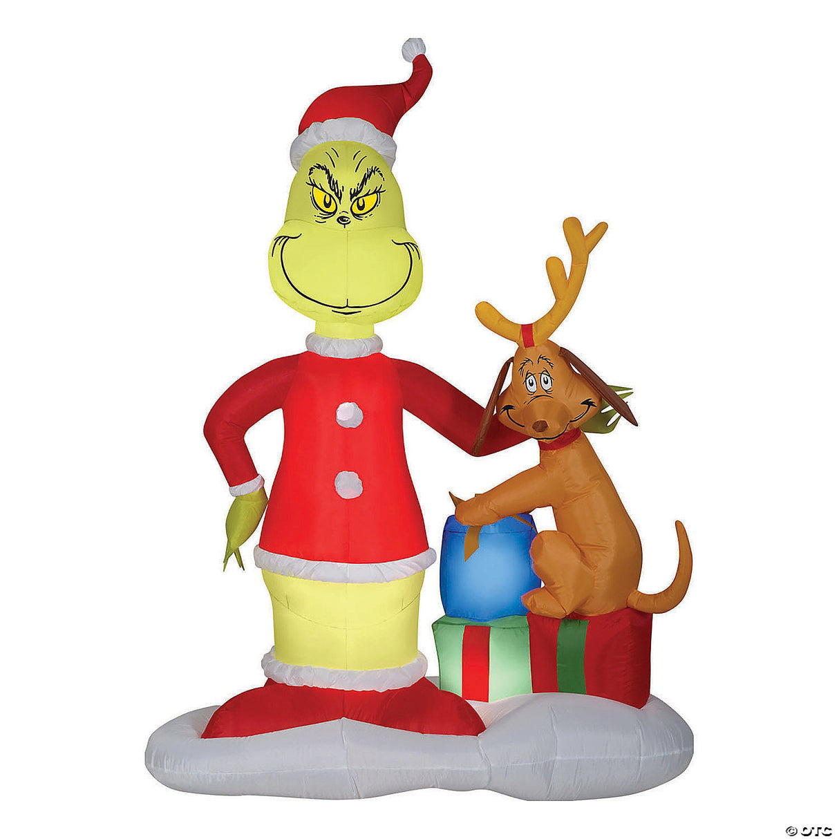 72" Blow Up Inflatable Dr. Seuss™ The Grinch & Max With Presents Outdoor Yard Decoration