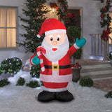 84" Blow Up Inflatable Santa With Candy Cane Outdoor Yard Decoration