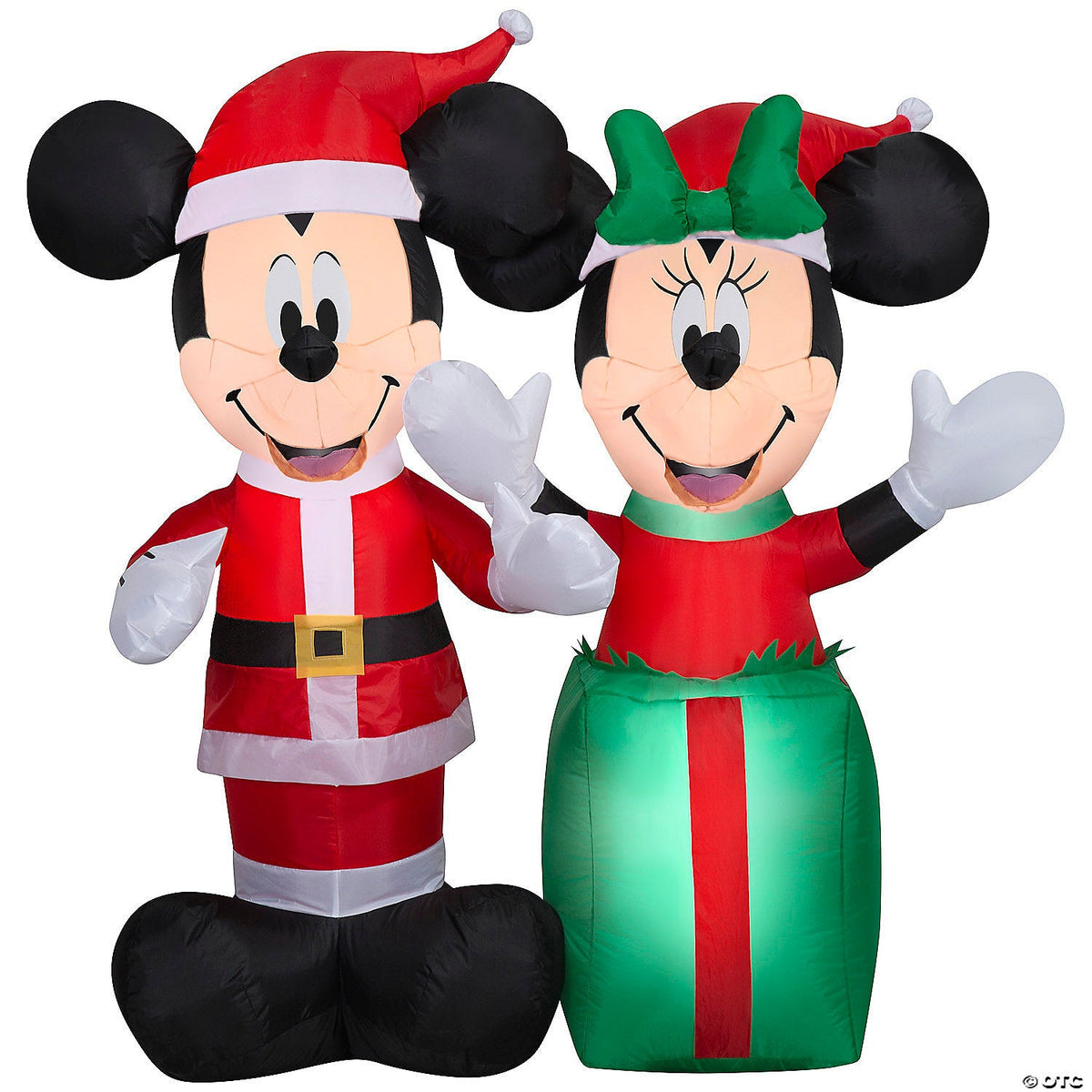 4 Ft. Airblown® Blowup Inflatable Santa Mickey & Minnie With Built-in Lights Christmas Outdoor Yard Decoration