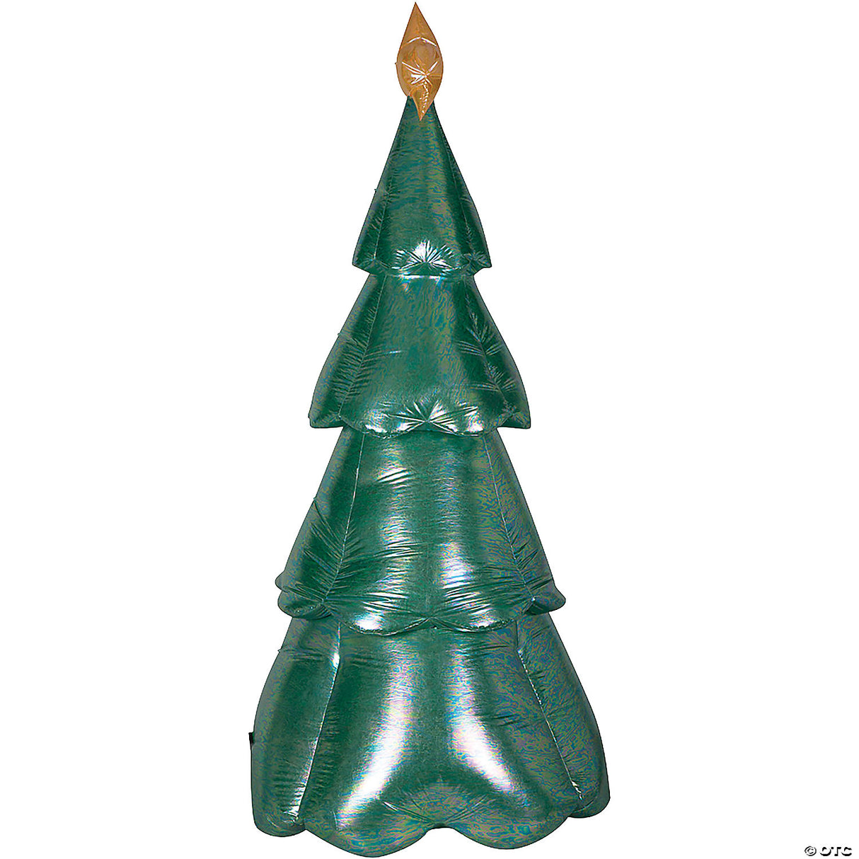 90" Blow-up Inflatable Mixed Media Green Christmas Tree With Built-in Led Lights Outdoor Yard Decoration