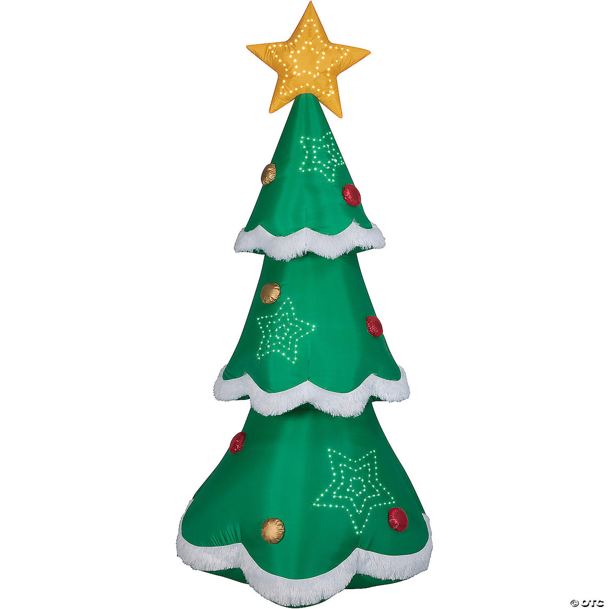 7.5 Ft. Blow-up Inflatable Mixed Media Christmas Tree With Built-in Led Lights Outdoor Yard Decoration