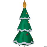 7.5 Ft. Blow-up Inflatable Mixed Media Christmas Tree With Built-in Led Lights Outdoor Yard Decoration