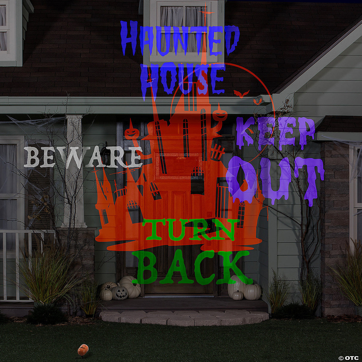 Lightshow Projection Led Haunted House With Whirling Spooky Warnings