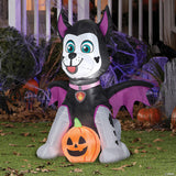 39" Blow-up Inflatable Paw Patrol Marshal As Bat With Built-in Led Lights Outdoor Yard Decoration