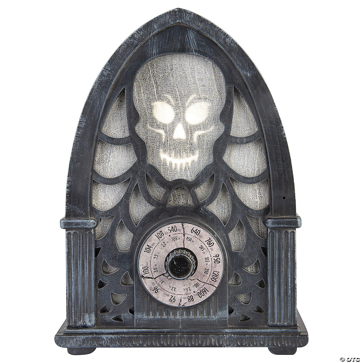 12-inch Light-up Black Haunted Radio