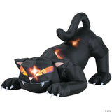 72" Blow Up Inflatable Black Cat With Turning Head Halloween Decoration