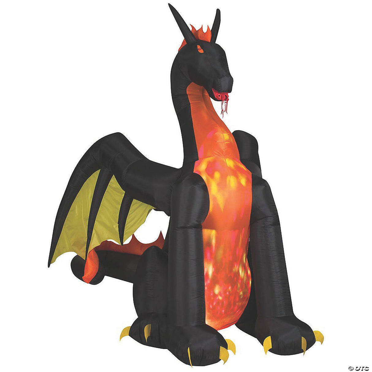 Blow Up Inflatable Light-up Dragon With Fire Halloween Outdoor Halloween Yard Decoration