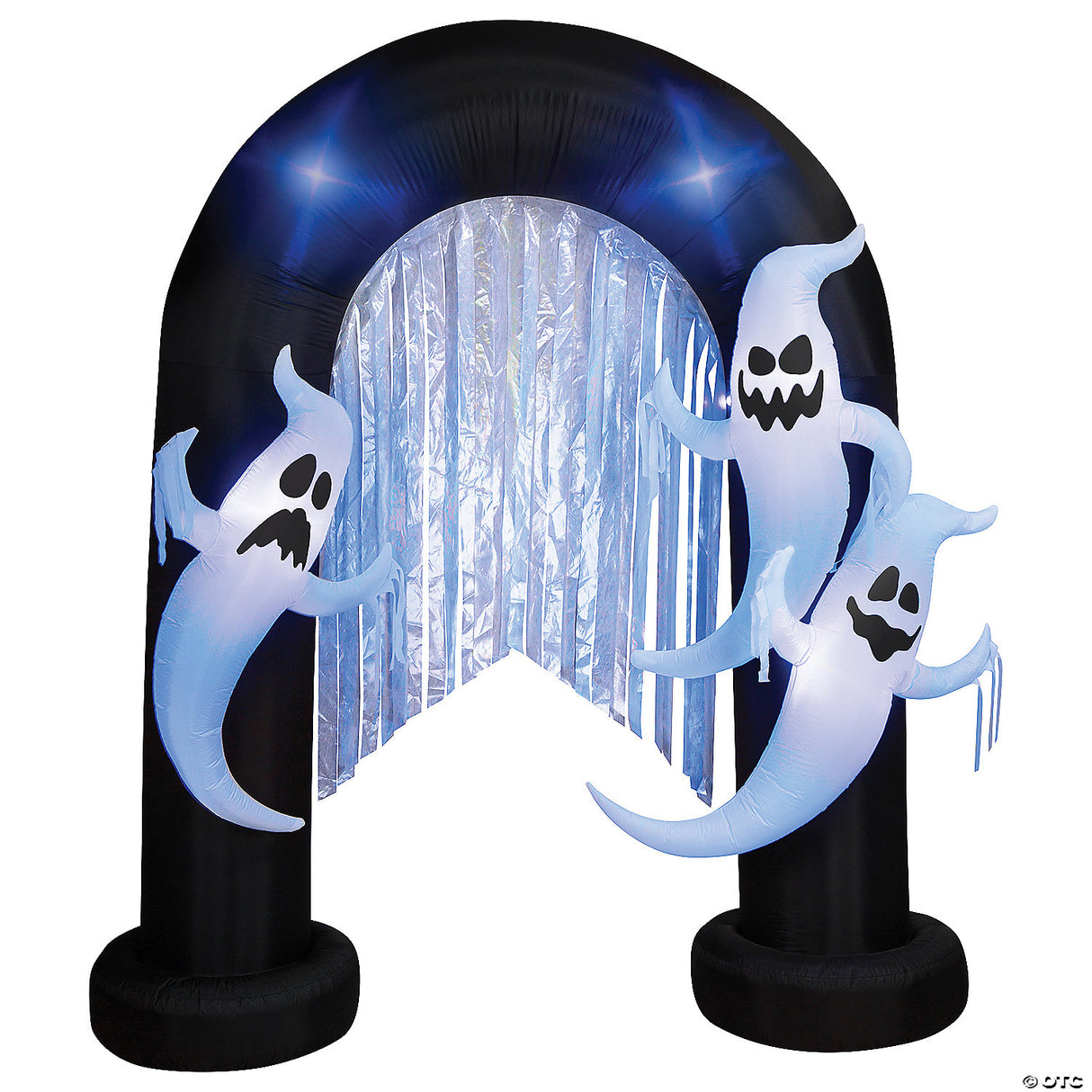 96" Airblown Inflatable Lightshow Archway W/ Ghosts Black Light Halloween Yard Decoration