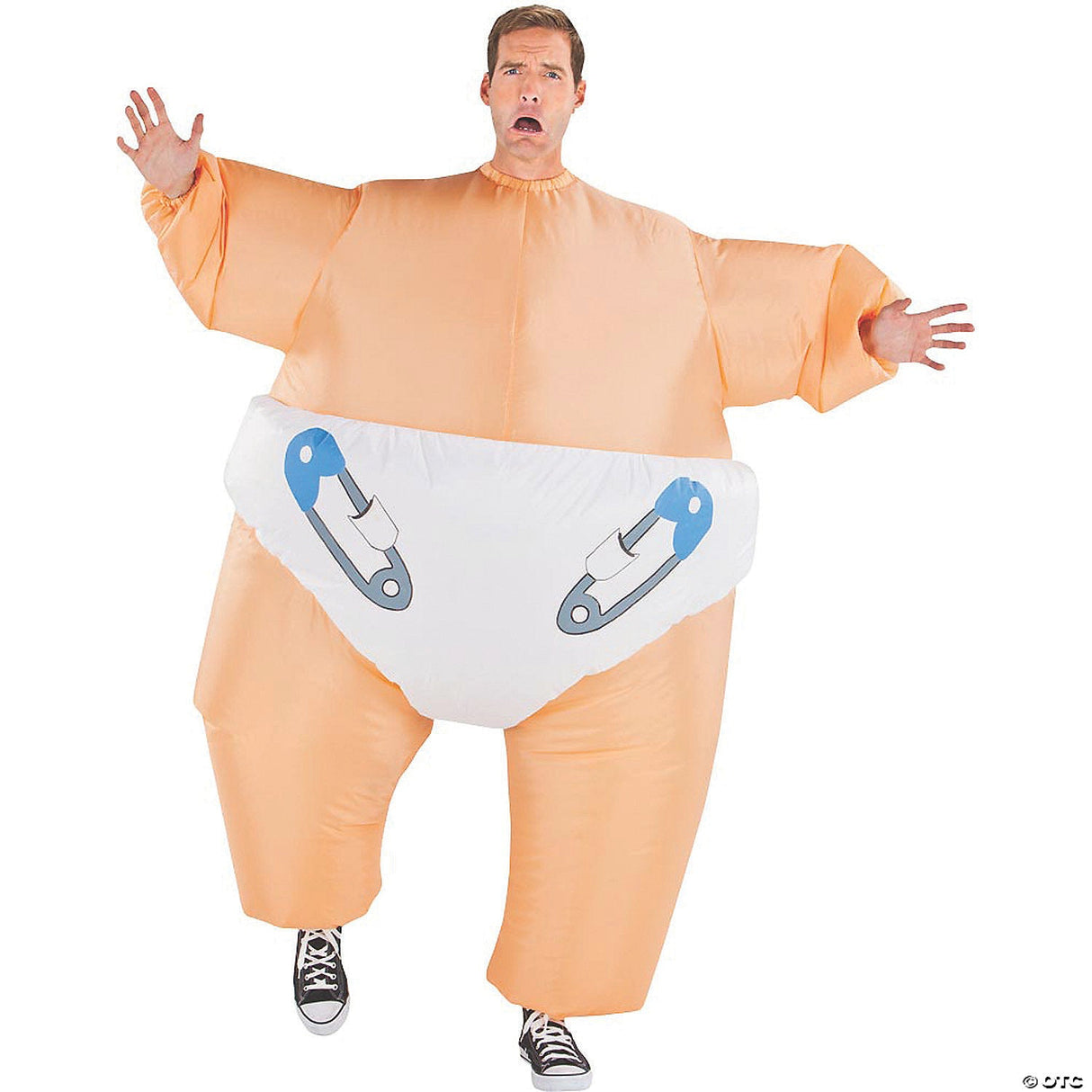 Men's Inflatable Big Baby Costume - Adult Halloween Costume Accessory Party