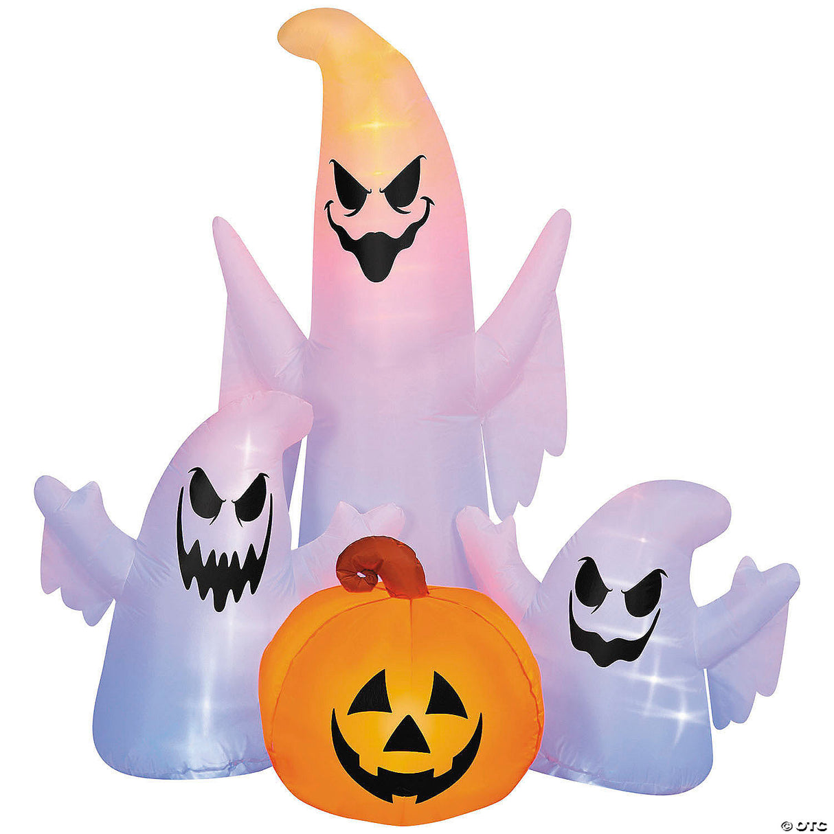 Airblown Wave Spooky Ghost Trio W/jol