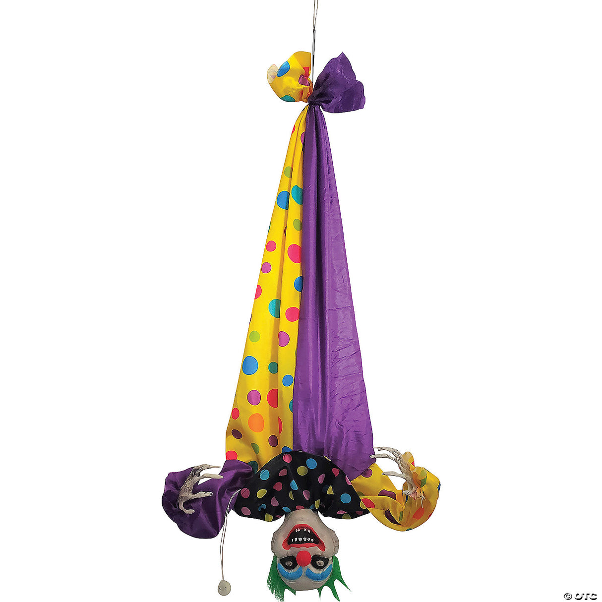 36" Animated Hanging Horror Clown Halloween Decoration