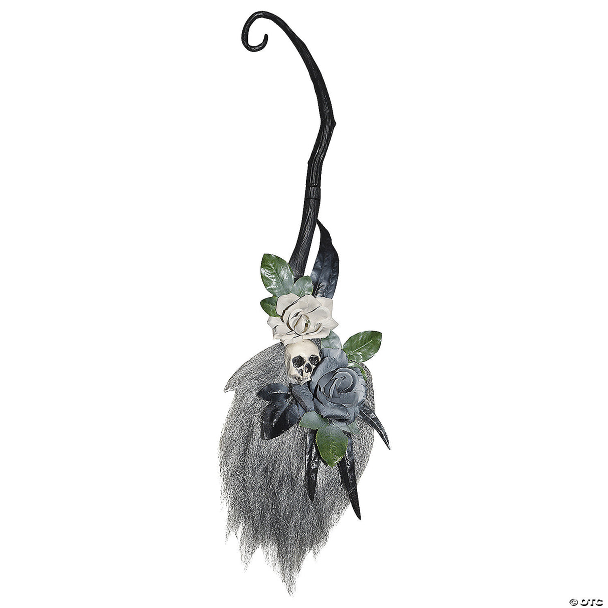 35.5" Hanging Broom Halloween Decoration