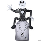 42" Airblown® inflatable The Nightmare Before Christmas Jack On Tombstone Yard Decoration