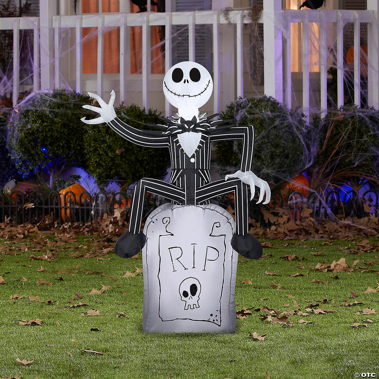 42" Airblown® inflatable The Nightmare Before Christmas Jack On Tombstone Yard Decoration