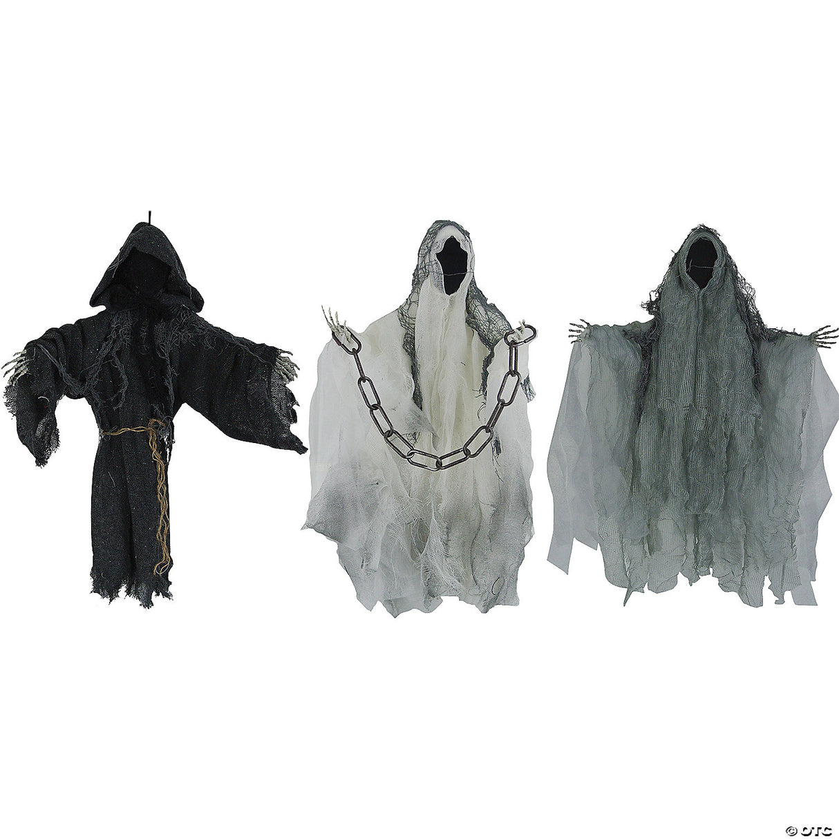 21" Hanging Faceless Reaper Decorations - Set Of 3