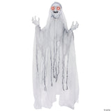 5 Ft. Animated Light-up Spinning White Witch Halloween Decoration