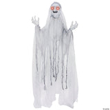 5 Ft. Animated Light-up Spinning White Witch Halloween Decoration