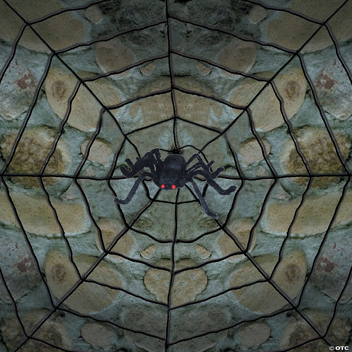 Giant Spider With Web Decoration